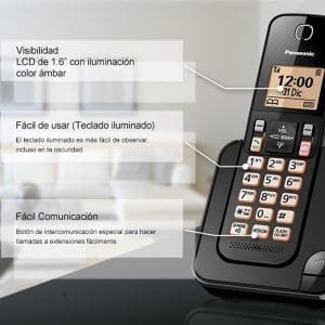Teléfono Inalámbrico Panasonic 3 Handy KX-TGC353LAB - Image 4