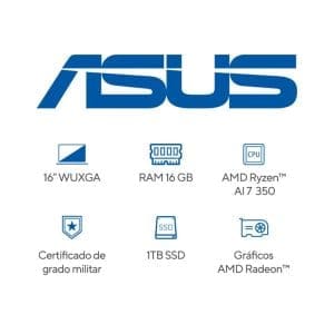 Laptop de 16p Vivobook  R7/16GB/1TB M1607KA Asus - Image 9