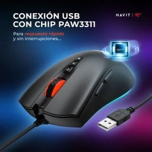 Mouse Gaming Programable Negro GameNote MS1040 HAVIT - Image 7